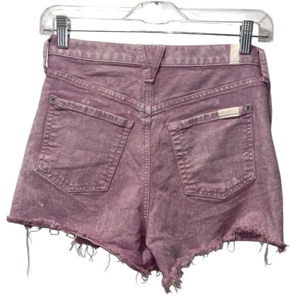 7 for all man kind button fly cutoff jean shorts 5 pockets women’s size 24. - Picture 4 of 8